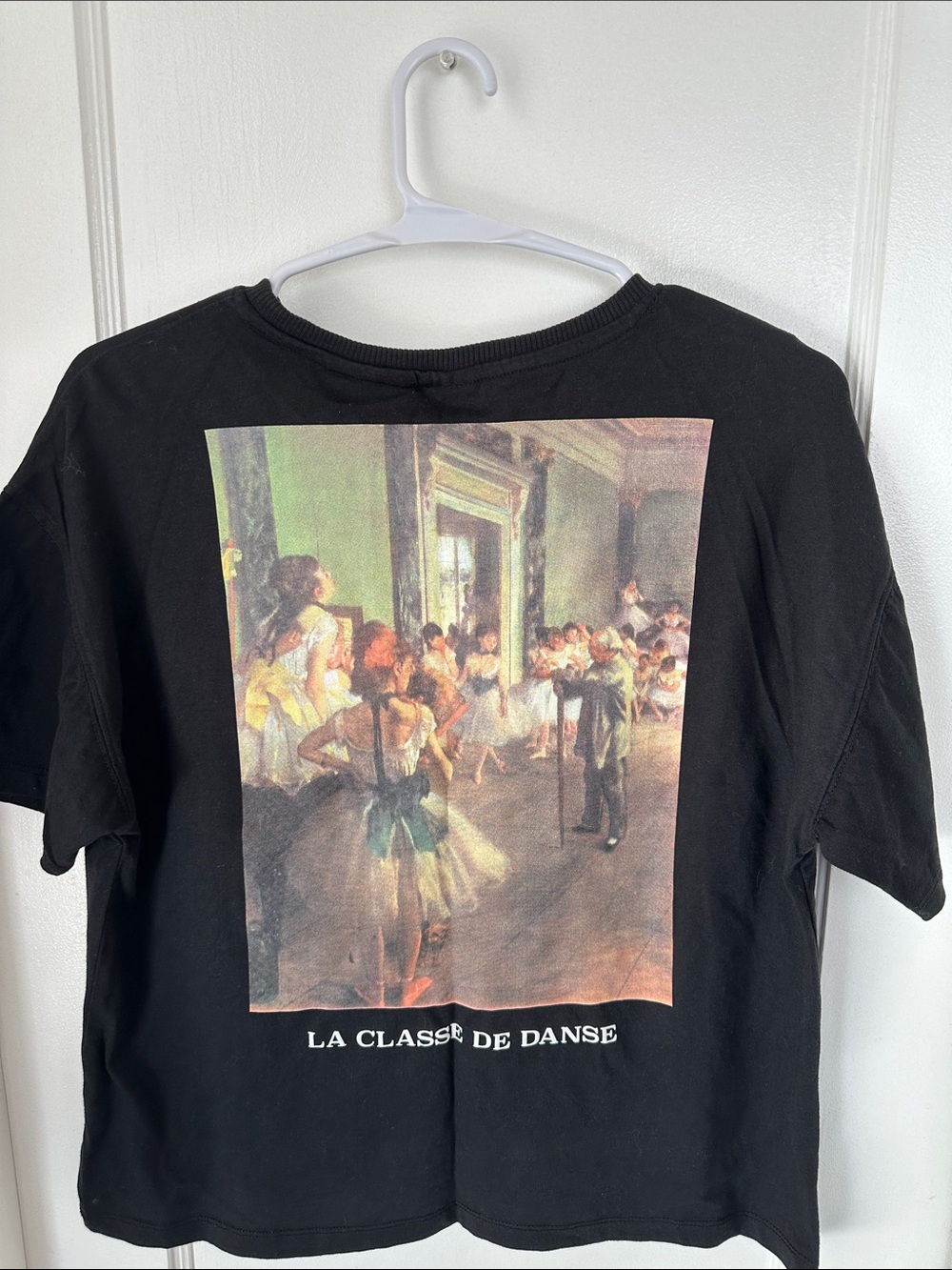 Zara Black Degas Ballet Tee with Colorful Ballet Print Size 11-12
